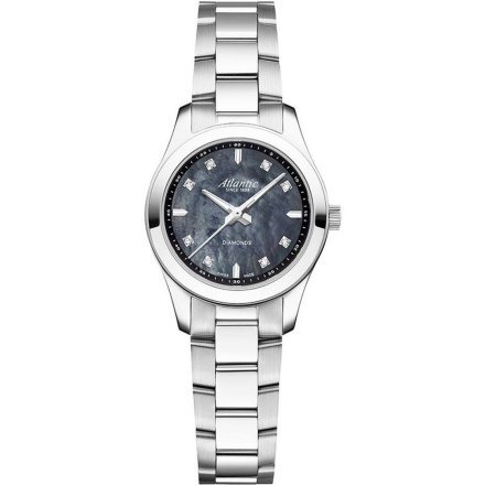 Zegarek Damski Atlantic Seapair srebrny z diamentami 20335.41.07BK
