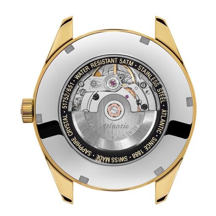 Zegarek Męski Atlantic Worldmaster Art Deco Automat złoty z bransoletą 51752.45.39GM