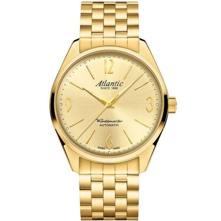 Zegarek Męski Atlantic Worldmaster Art Deco Automat złoty z bransoletą 51752.45.39GM