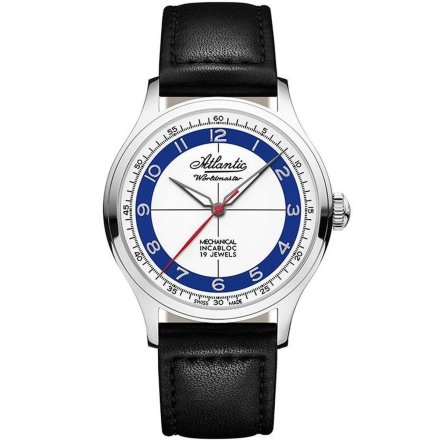 Zegarek Atlantic Worldmaster Original Mechanical Incabloc Biały 53680.41.13