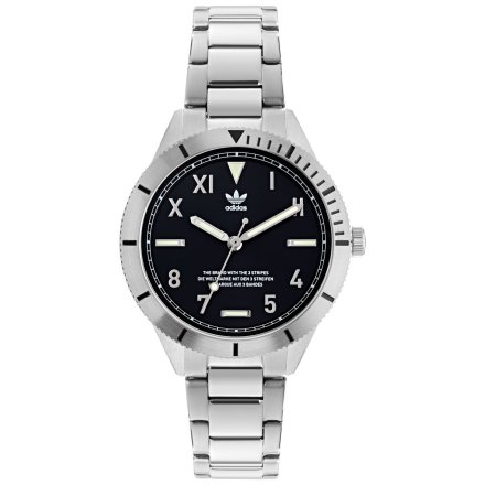 Srebrny zegarek adidas Originals Fashion Edition Three 36 mm AOFH22053