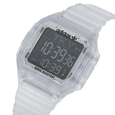 Biały zegarek adidas Originals Street Digital One GMT AOST22049