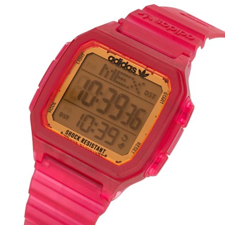 Różowy zegarek adidas Originals Street Digital One GMT AOST22052