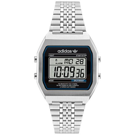 Srebrny zegarek adidas Originals Street Digital Two  AOST22072