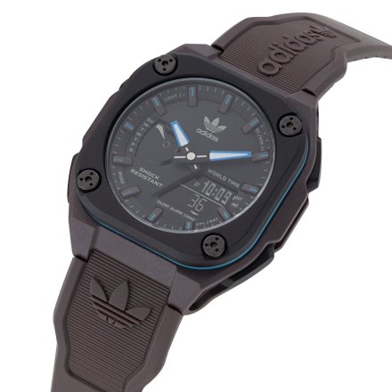 Brązowy zegarek adidas Originals Street City Tech One  AOST22546