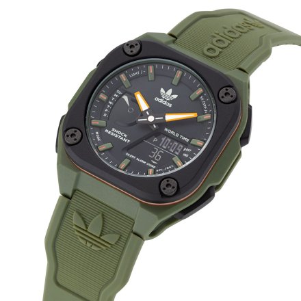 Zielony zegarek adidas Originals Street City Tech One  AOST22547