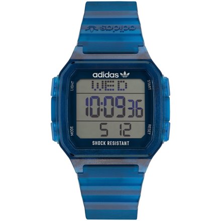 Niebieski zegarek adidas Originals Street Digital One GMT  AOST22552