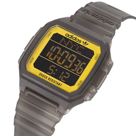 Czarny zegarek adidas Originals Street Digital One GMT  AOST22554