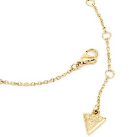 Biżuteria Guess złota damska bransoletka z kryształkami JUBB02137JWYGS