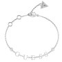Biżuteria Guess damska bransoletka srebrna logo JUBB02226JWRHS