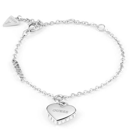 Srebrna bransoletka Guess z sercem GUESS FALLING IN LOVE JUBB02229JW (S)