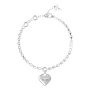Biżuteria Guess damska bransoletka srebrna serce z logo JUBB02229JWRHS