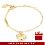 Złota bransoletka Guess z sercem z kryształkami GUESS FALLING IN LOVE JUBB02229JW (S)