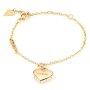 Biżuteria Guess damska bransoletka złota serce z logo JUBB02229JWYGS