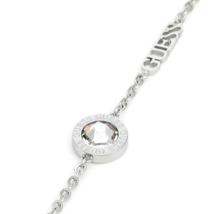 Biżuteria Guess damska bransoletka srebrna logo JUBB02246JWRHL