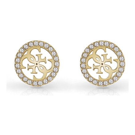 Złote kolczyki Guess z kryształkami GUESS STUDS PARTY JUBE02161JW