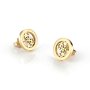 Złote kolczyki Guess logo delikatne GUESS STUDS PARTY JUBE02162JW