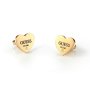 Złote kolczyki Guess serduszka GUESS STUDS PARTY JUBE02177JW