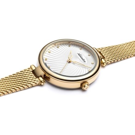 Złoty szwajcarski zegarek damski Adriatica A3540.1143Q