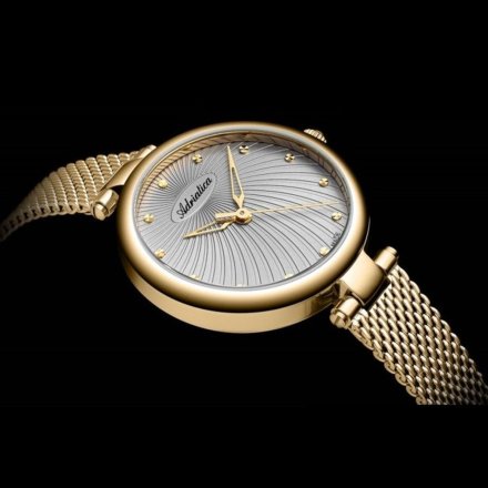 Złoty szwajcarski zegarek damski Adriatica A3540.1147Q