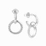 Srebrne kolczyki Guess podwójne koła GUESS FOREVER LINKS JUBE02186JW
