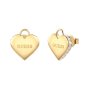 Złote kolczyki Guess serca wkrętki GUESS FALLING IN LOVE JUBE02231JW