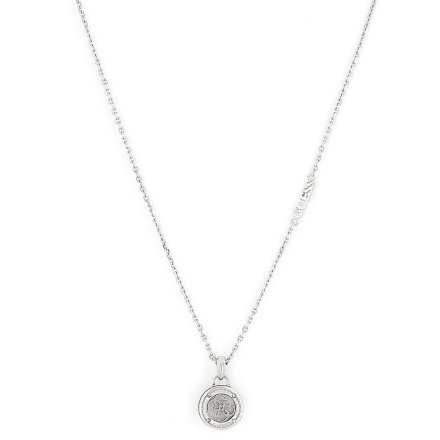 Srebrny naszyjnik Guess z logo GUESS 4G LOOP JUBN02288JW