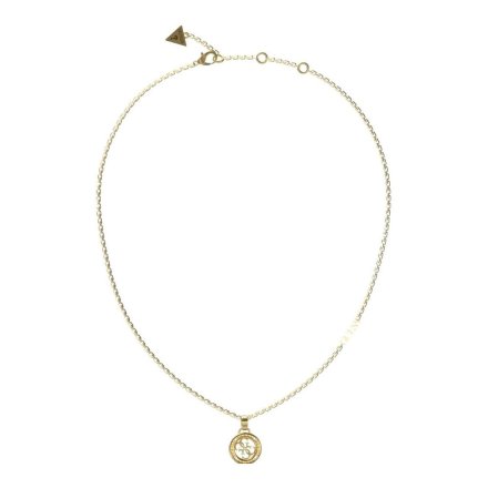 Złoty naszyjnik Guess z zawieszką logo GUESS 4G LOOP JUBN02288JW