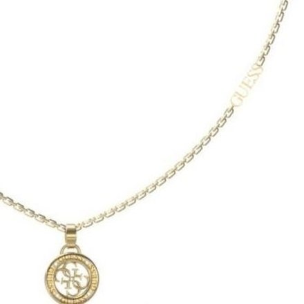 Złoty naszyjnik Guess z zawieszką logo GUESS 4G LOOP JUBN02288JW