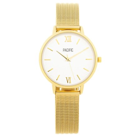 Złoty damski zegarek z bransoleta mesh PACIFICX6172-03