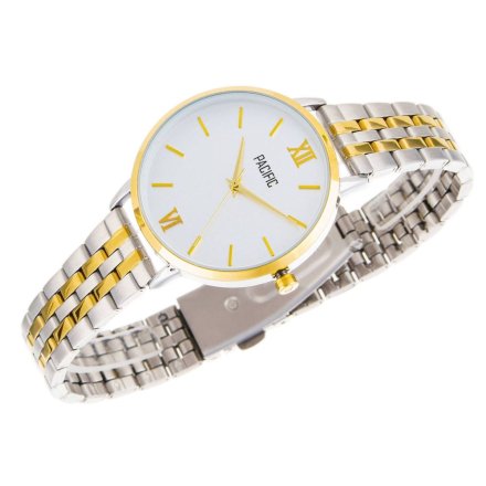 Srebro-złoty damski zegarek PACIFIC X6172-09