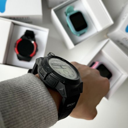 Smartwatch dla dziecka SIM GPS WIDEO ROZMOWY Czarny Pacific 31-01 + TOREBKA GRATIS!