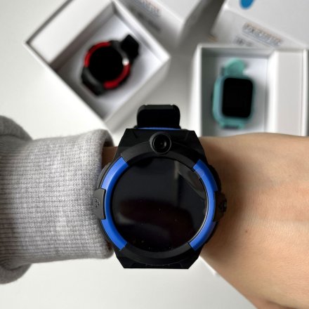 Smartwatch dla dziecka SIM GPS WIDEO ROZMOWY Czarno-niebieski Pacific 31-02 + TOREBKA GRATIS!