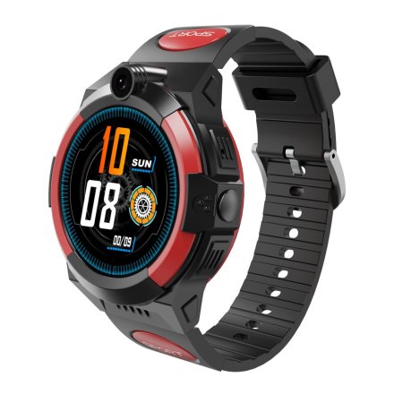 Smartwatch dla dziecka SIM GPS WIDEO ROZMOWY Czarno-czerwony Pacific 31-03 + TOREBKA KOMUNIJNA