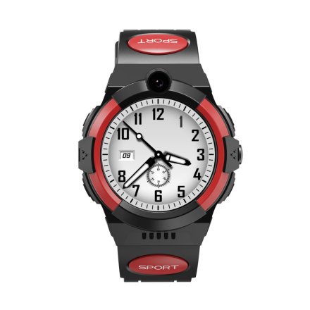 Smartwatch dla dziecka SIM GPS WIDEO ROZMOWY Czarno-czerwony Pacific 31-03 + TOREBKA GRATIS!
