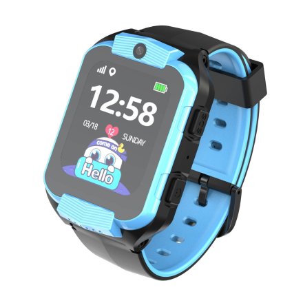 Smartwatch dla dzieci SIM GPS WIDEO ROZMOWY Niebieski Pacific 32-02 + TOREBKA KOMUNIJNA