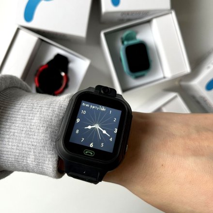 Smartwatch dla dzieci z funkcją dzwonienia GPS Czarny Pacific 33-01 + TOREBKA GRATIS!