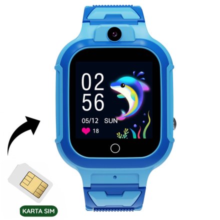 Smartwatch dla dzieci z funkcją dzwonienia GPS Niebieski Pacific 33-03 + TOREBKA GRATIS!
