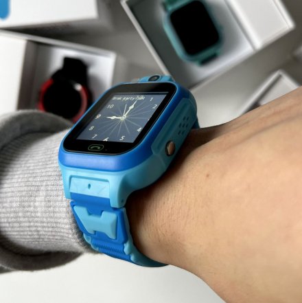 Smartwatch dla dzieci z funkcją dzwonienia GPS Niebieski Pacific 33-03 + TOREBKA GRATIS!