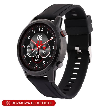 Smartwatch z funkcją rozmowy czarny Pacific 36-03 Sport Kroki Kalorie Puls Ciśnienie