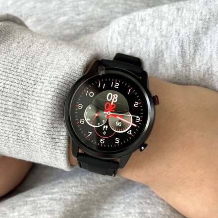 Smartwatch z funkcją rozmowy czarny Pacific 36-03 Sport Kroki Kalorie Puls Ciśnienie