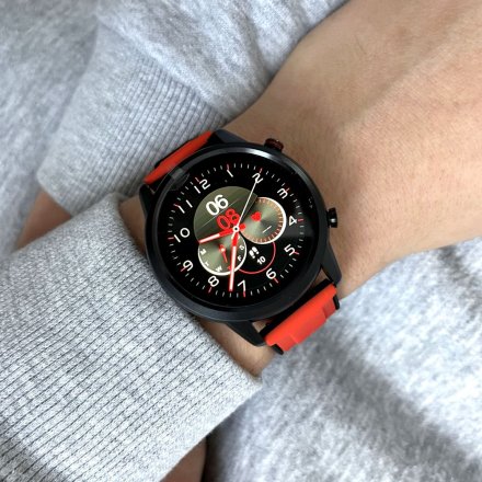 Smartwatch z funkcją rozmowy czerwony Pacific 36-05 Sport Kroki Kalorie Puls Ciśnienie