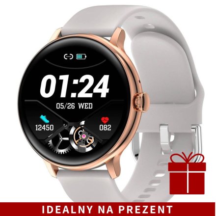 Damski smartwatch z funkcją rozmowy szary Pacific 37-03 Sport Kalorie Puls Termometr