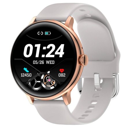 Damski smartwatch z funkcją rozmowy szary Pacific 37-03 Sport Kalorie Puls Termometr