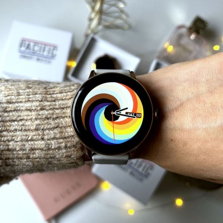 Damski smartwatch z funkcją rozmowy szary Pacific 37-03 Sport Kalorie Puls Termometr