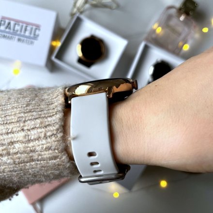Damski smartwatch z funkcją rozmowy szary Pacific 37-03 Sport Kalorie Puls Termometr