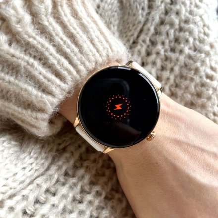 Damski smartwatch z funkcją rozmowy biały Pacific 37-04 Sport Kalorie Puls Termometr