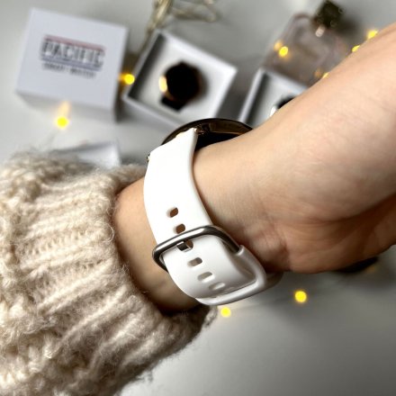 Damski smartwatch z funkcją rozmowy biały Pacific 37-04 Sport Kalorie Puls Termometr