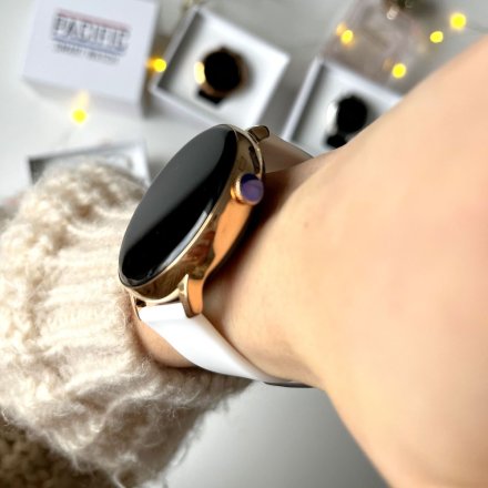 Damski smartwatch z funkcją rozmowy biały Pacific 37-04 Sport Kalorie Puls Termometr