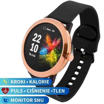 Damski smartwatch z ciśnieniomierzem Pacific 38-02 Sport Kalorie Puls Termometr